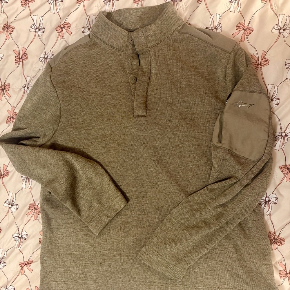 Greg Norman Collection Tan Mock Neck Sweater